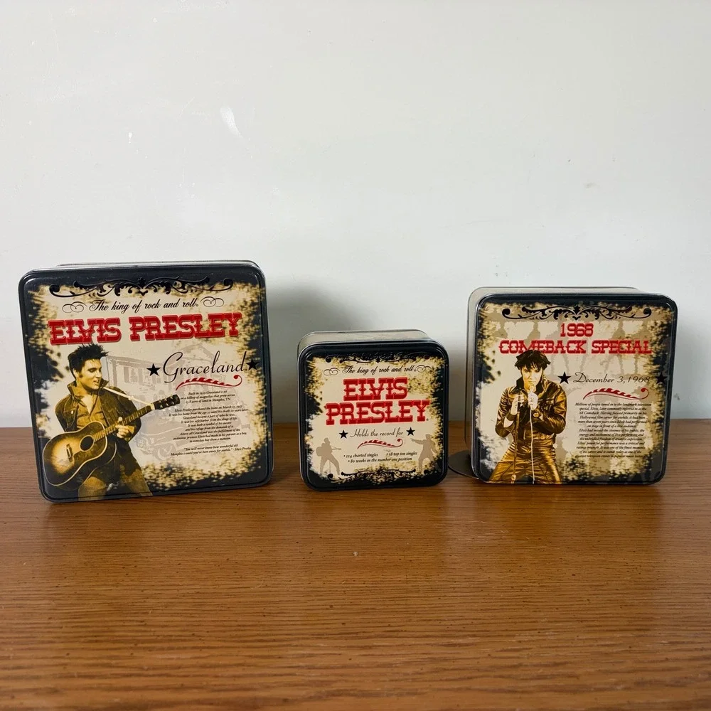 Elvis Presley Vandor Nesting Tins Set of 3 1968 Comeback Special